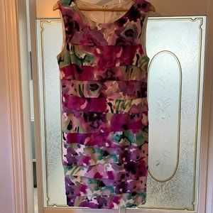 Dress Barn Multi-Color Floral Dress, Size 14